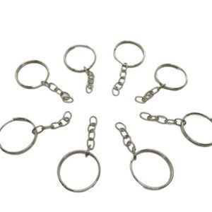 Argolas p/ Chaveiros e Pingentes c/ 100und. Prata