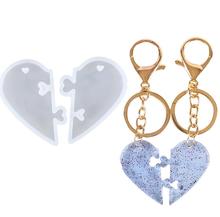 Molde De Silicone - Coração Partido Pingente / Chaveiro