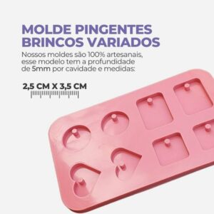 Molde De Silicone - Pingentes Brincos Variados