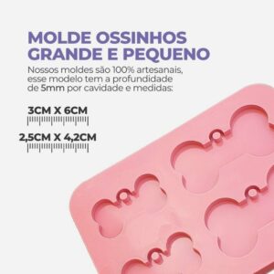 Molde De Silicone - Osso E Ossinho Plaquinha Chaveiro