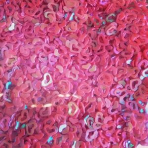 Glitter (Fimo) 10g - Coração Rosa Vazado