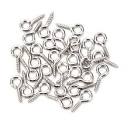 Pitão p/ Chaveiros e Pingentes c/ 100und. Prata 10mm