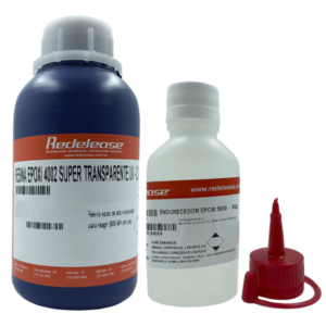 Resina Epóxi 4008 (200g) Transparente c/ Endurecedor 5000 UV (86g) - 286g.